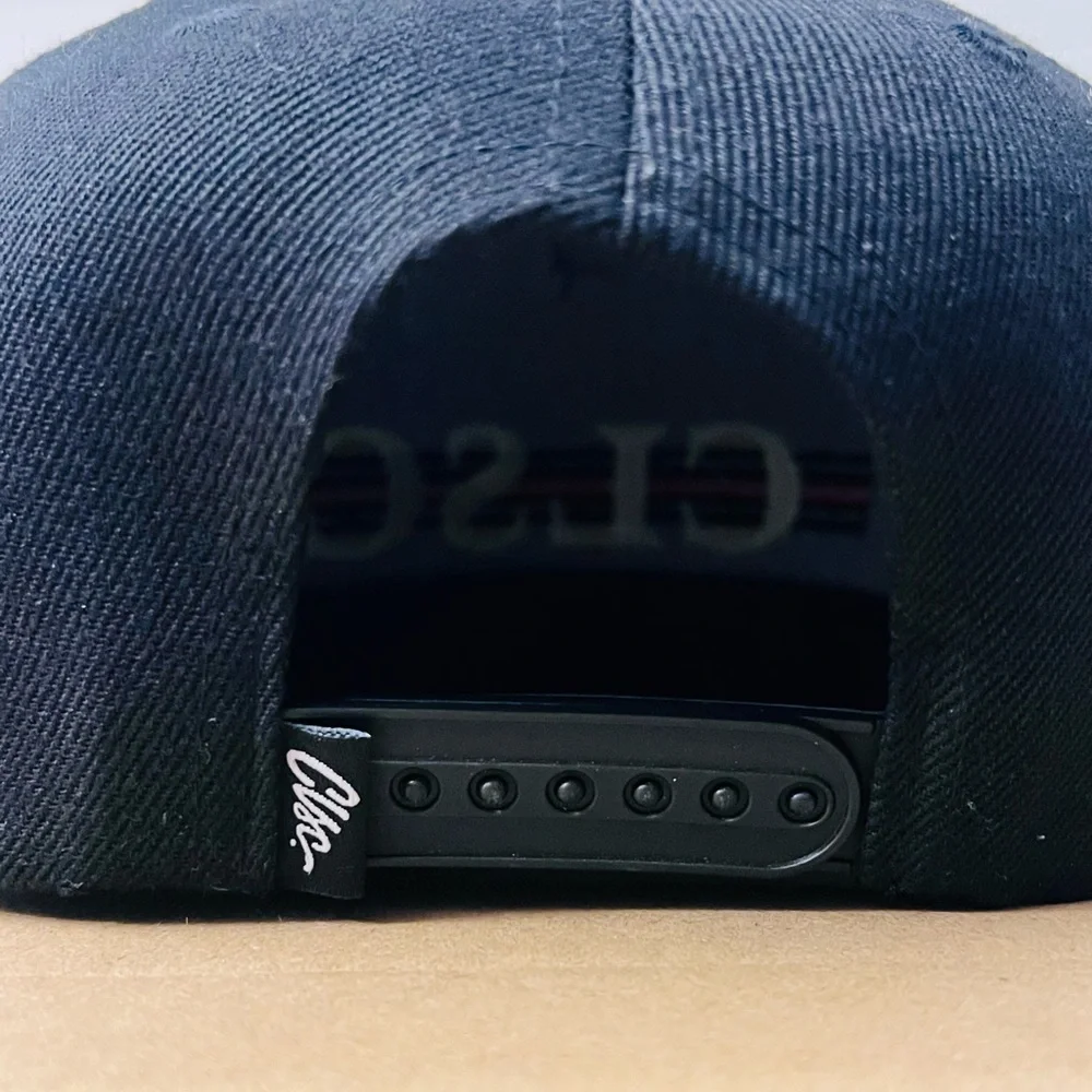 CLSC Black Snapback Hat Red Stripe Embroidered Logo Streetwear Cap💎 - Picture 6 of 8